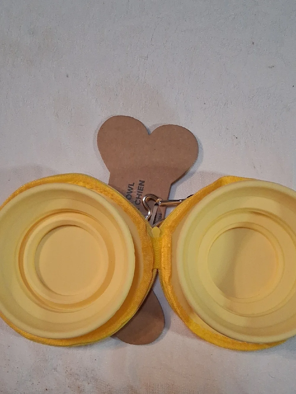 mine Yellow Foldable Silicone Travel Pet Bowls - Packable Duo